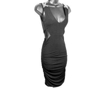Vintage Arden B dress womens XS rouched sides bodycon sexy